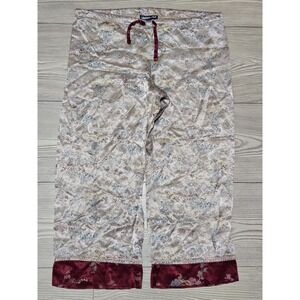 Limited Too Pants Y2K Silky Rayon / Acetate Girls Size 8 Floral Asian Japanese